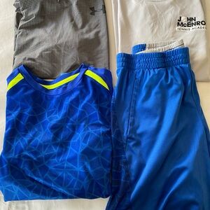 Boys Under Armour and John McEnroe Athletic Apparel Set 4x Lot, Youth Large